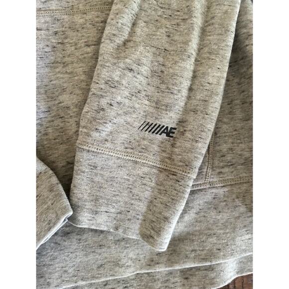 American Eagle Heather Gray Pullover Hoodie Sweatshirt Men’s L - Picture 3 of 6